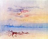 Joseph Mallord William Turner Venice Looking East from the Guidecca Sunrise painting